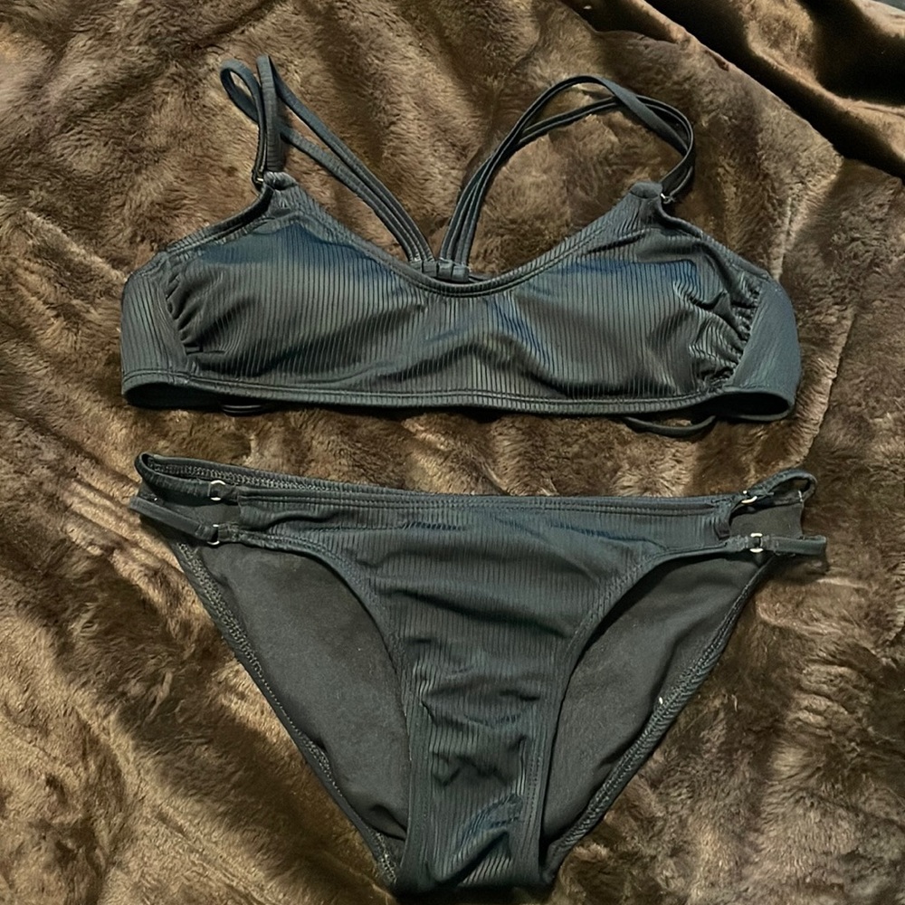 black bathing suit set
